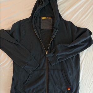 Aviator Nation Men's Dark Blue Lightning Bolt Hoodie Sweater